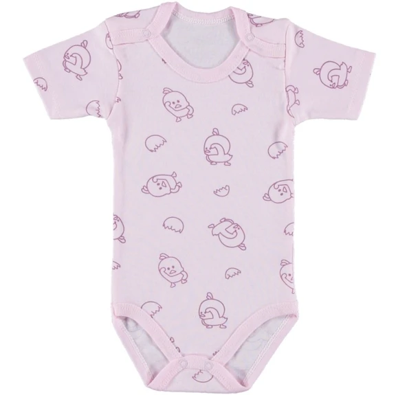 Kız Bebek Body %100 pamuklu cıtçıtlı badi