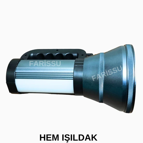 200W LED Şarjlı Kamp Feneri & El Feneri | 8800 mAh | 3 Işık Modlu | Powerbank Özellikli - 5