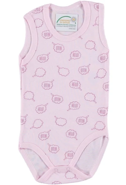 Bebek Body % 100 pamuklu Hello Desen Bebek Badi