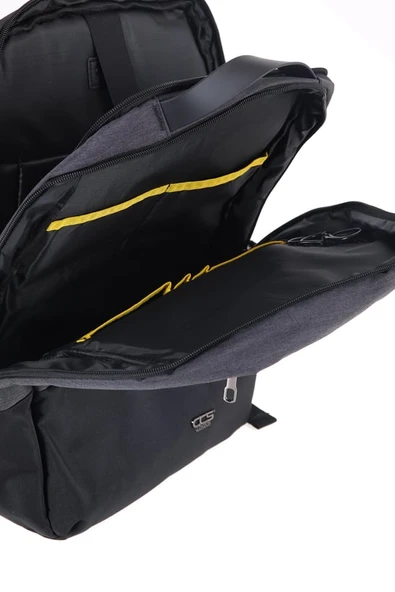 Ççs 51481 Laptop Bölmeli Çekçek Askılıklı Ter Önleyicili Koyu Gri Sırt Çantası - 6