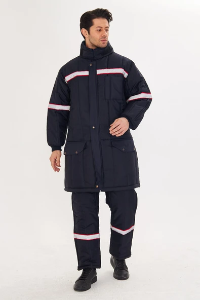 Orange Safety SHD Mont + Tulum Takım Reflektörlü Lacivert - 3