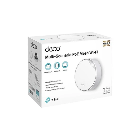 Tp-Link Deco X50-Poe(1-Pack)Ax3000 Ev-Fi  6 Sistem - 2