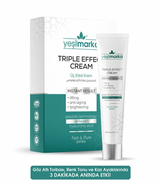 YEŞİL MARKA TRİPLE EFFECT KREM- TEKLİ 15 ML