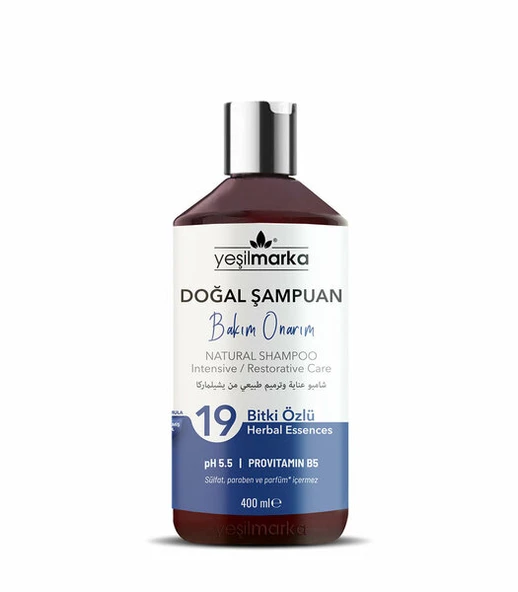 YEŞİL MARKA DOĞAL ŞAMPUAN - BAKIM ONARIM 400 ML ürün görseli 1