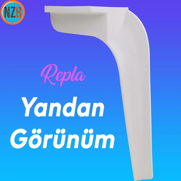 Mobilya Kanepe Tv Ünitesi Koltuk Ayağı 23 Cm Beyaz Konsol Ayakları - Resim 4