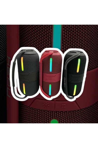 HEPU HP-S02 SU GEÇİRMEZ RGB IŞIKLI YÜKSEK SESLİ BLUETOOTH 5.1 HOPARLÖR - 6