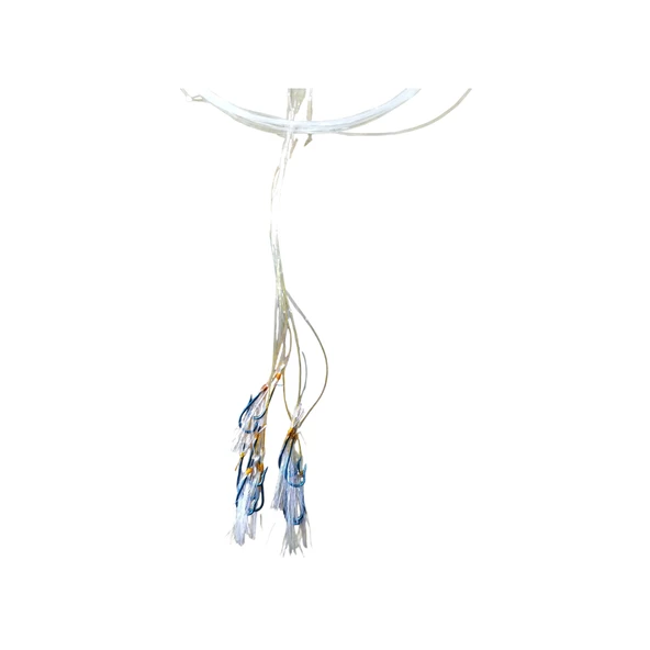 Beyaz Simli 10 Numara Siyah Kancalı 10lu Poşet İstavrit Çaparisi - Resim 2