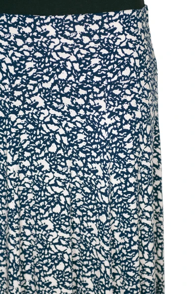 Barem Kadın Arzu Korsajlı 6 Parçalı Asimetrik Kırıklar Lacivert Etek - Resim 2