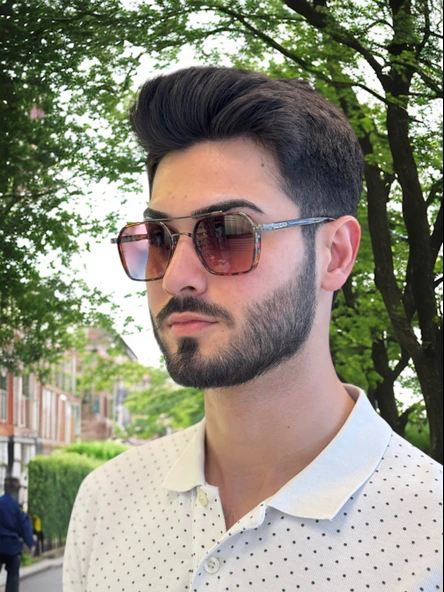 0039 Brown/Brown 54 Olivier Philippe Güneş Gözlüğü - 8