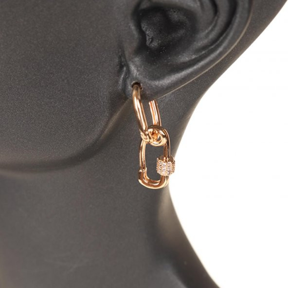 PT-GR TASARIM ZİRKON TAŞ DETAY KÜPE - 3