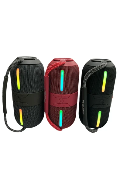 HEPU HP-S02 SU GEÇİRMEZ RGB IŞIKLI YÜKSEK SESLİ BLUETOOTH 5.1 HOPARLÖR - 7
