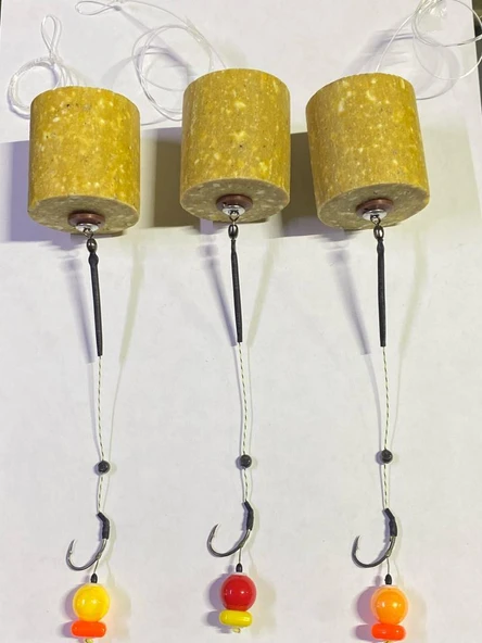 Sazan Rig Takımı Küspe Aparatlı Yüzen Boncuklu Küspe Dahil 3 Lü Paket