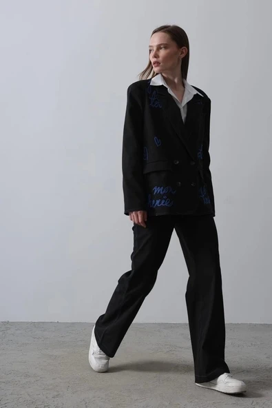 Kalpli Ceket Takım - Siyah ürün görseli