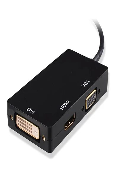 Çok İşlevli Displayport Dp - HDMI/DVI/VGA Erkek - Dişi 3'ü 1 arada Adaptör Dönüştürücü - 2