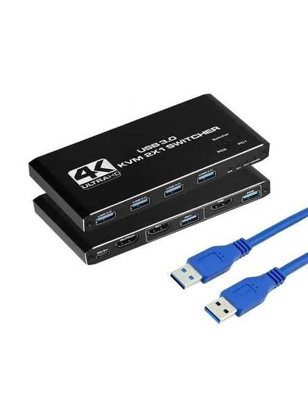 4kvm421 Kvm Switch 2x1 Hdmı 2.0 4k Ultra Hd 2160p Usb 3.0 Hdcp 2.3 Hdr10 400MHz Hız - 7