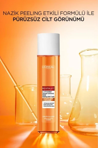 Loreal Paris Revitalift C Vitamini Gözenek Görünümü Karşıtı Peeling Etkili Tonik 180ML - 6