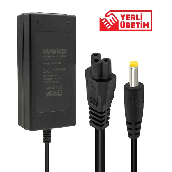Weko 19.5 Volt 4.62 Amper 90 Watt Notebook Adaptör