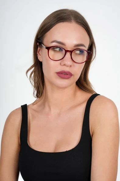 Kırmızı Olivier Philippe Mavi Işık Koruyucu Gözlük - 7