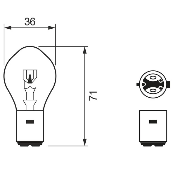 Bosch Pure Light S2 Far Ampulü 12V 35/35W BA20d (1 Adet) - Resim 4