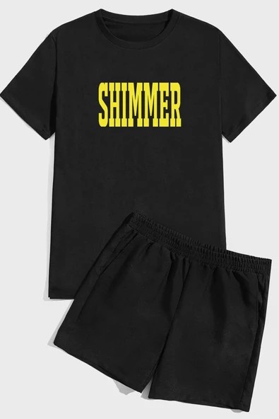 Shimmer Baskı Şort Takım