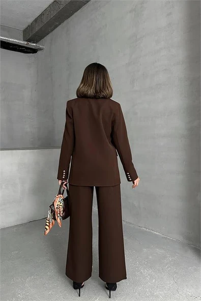 Dipmoda kadın gold düğme detaylı blazer ceket DPG077 - 6