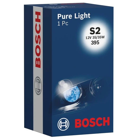 Bosch Pure Light S2 Far Ampulü 12V 35/35W BA20d (10 Adet) - 1