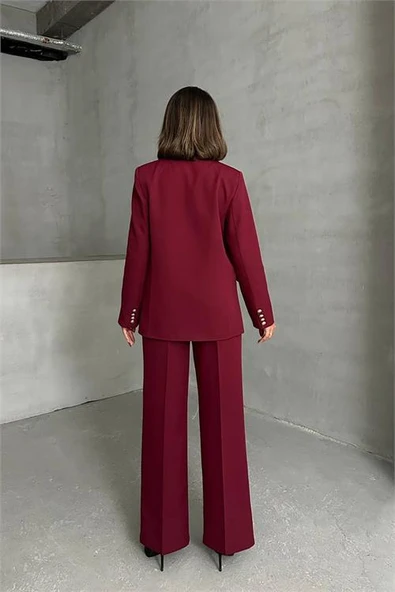 Dipmoda kadın gold düğme detaylı blazer ceket DPG077 - 6