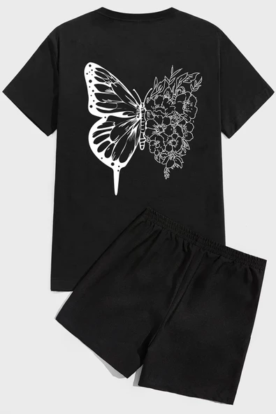 Drawing Butterflies  Baskı Şort Takım
