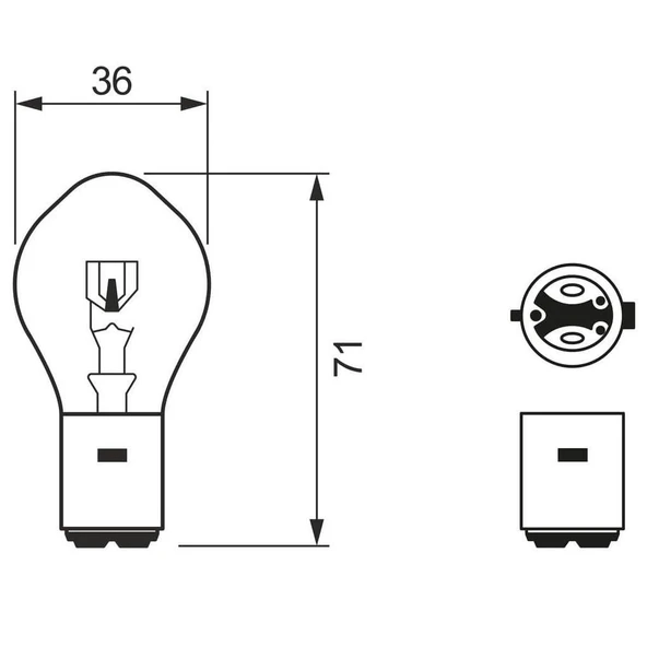 Bosch Pure Light S2 Far Ampulü 12V 35/35W BA20d (10 Adet) - 4