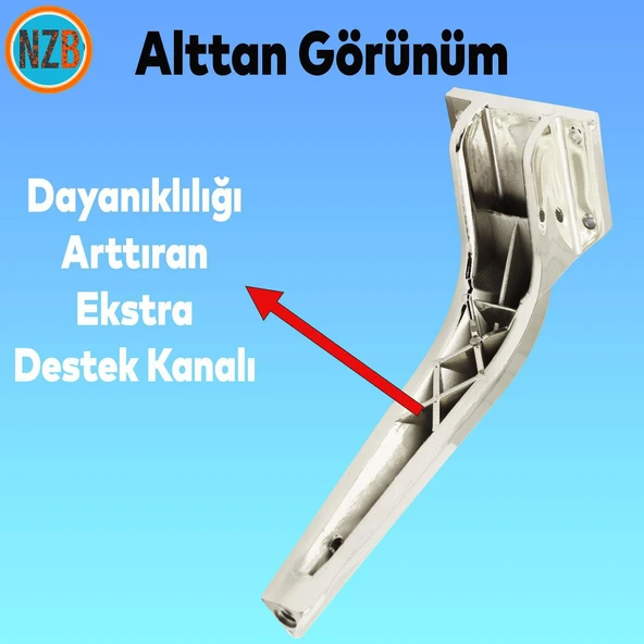 Mobilya Kanepe Tv Ünitesi Koltuk Ayağı 23 Cm Parlak Krom Konsol Ayakları - Resim 3