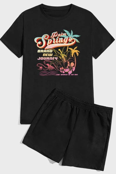 Brand New Journey  Baskı Şort Takım ürün görseli 1