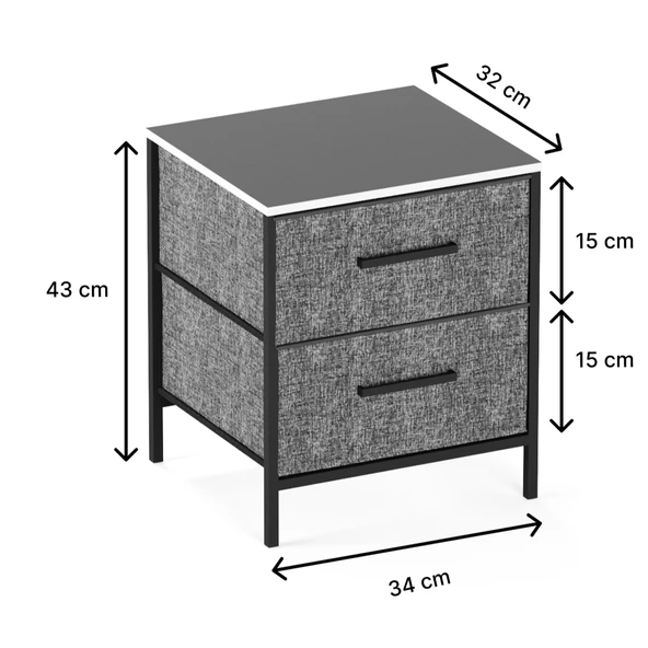 2 Çekmeceli Çok Amaçlı Dolap Komodin Sehpa Çam 1589 - 7