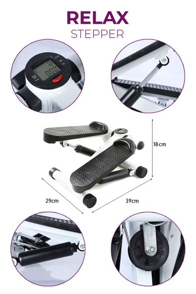Relax Çift Amortisörlü Çift Direnç İpli Stepper, Dijital Göstergeli - 4