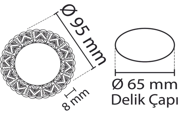 NOAS YL65 1677 Hektor Led Çerçeveli 4000K Kristal Cam Spot Kasa - 3