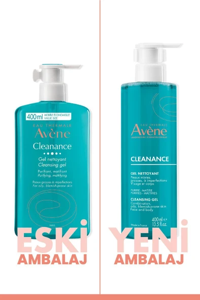 Avene Cleanance Yağlı ve Akneye Eğilimli Ciltler için Matlaştırıcı Temizleme Jeli 400 ml - Resim 2