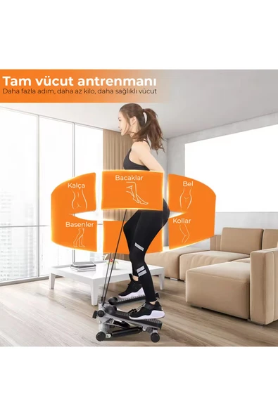 Relax Çift Amortisörlü Çift Direnç İpli Stepper, Dijital Göstergeli - 3