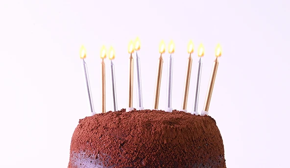 Gold Gümüş Karışık Mum 6 cm 10 Adet - Resim 2