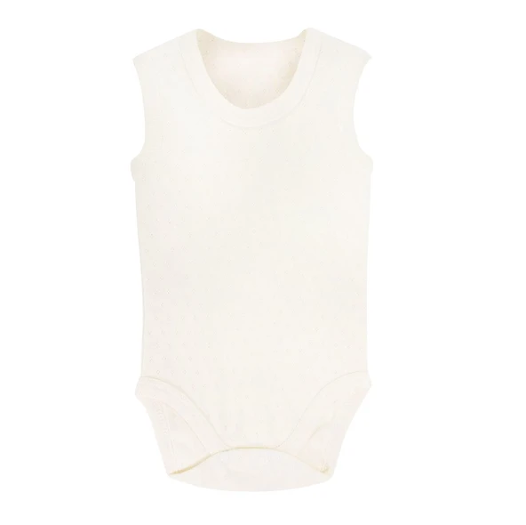 Sema Baby Jakarlı Askılı Badi (Body) - Beyaz 12-18 Ay ürün görseli