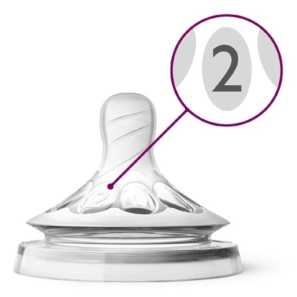 Philips Avent Natural Biberon Emziği +1 Ay 2li - Resim 2