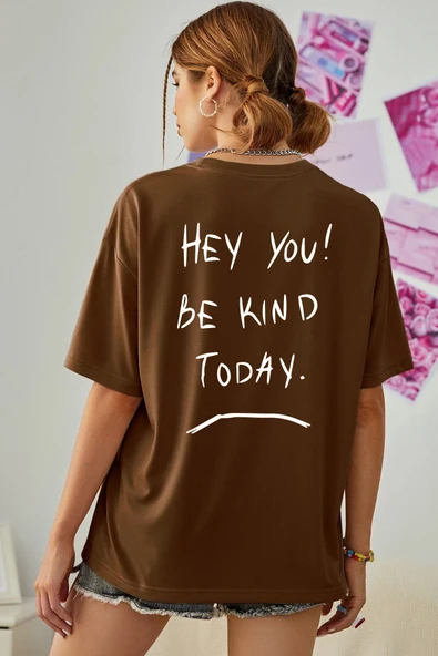 Unisex Hey you Baskılı T-shirt - 9