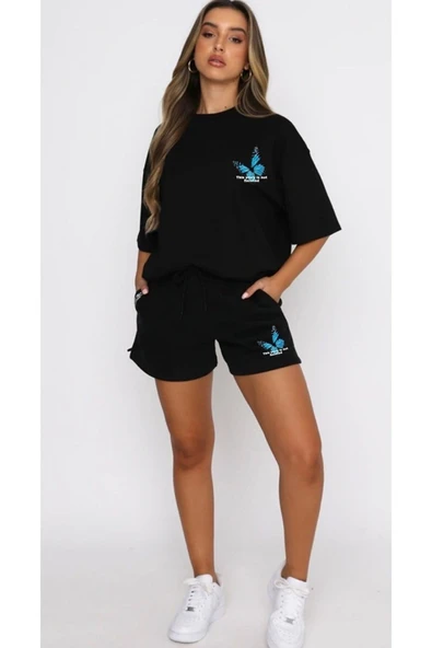 Kelebek Tasarım Spor Şort Takım - Resim 3