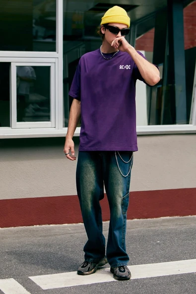 Unisex Acdc Baskılı T-shirt - Resim 12