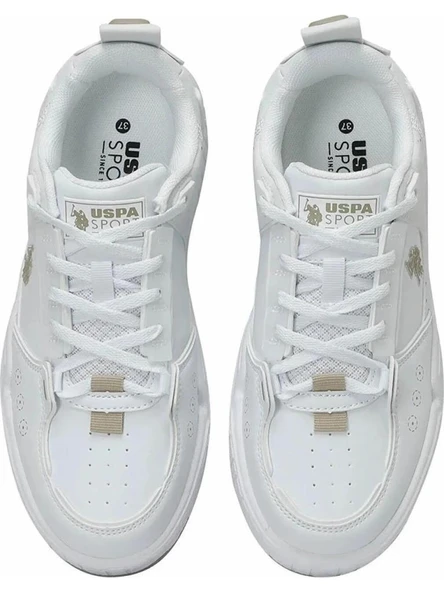 U.S.POLO ASSN.DANCE 5FX BEYAZ BEJ COMFORT CASUAL ANATOMİK SPOR AYAKKABI - 6