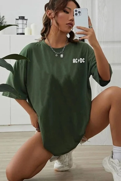 Unisex Acdc Baskılı T-shirt - Resim 7