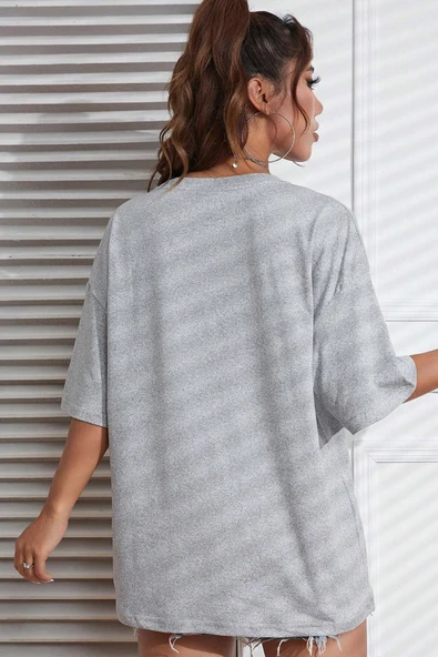 Unisex Montain Baskılı T-shirt - Resim 8