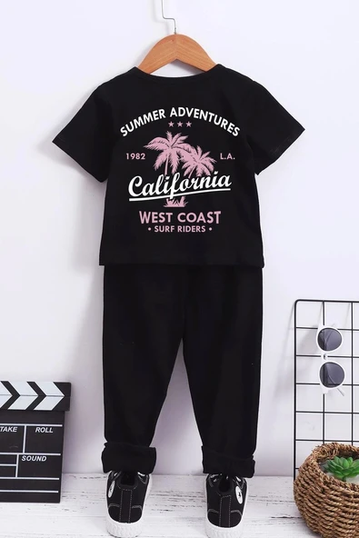 Çocuk California Baskılı Alt - Üst Eşofman Takımı
