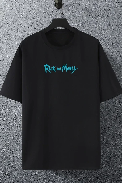 Unisex Rick and Morty Baskılı T-shirt - Resim 3