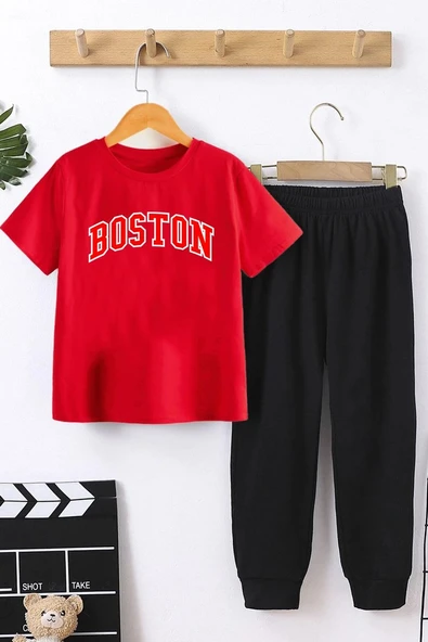 Çocuk Boston Alt - Üst Eşofman Takımı - Resim 6