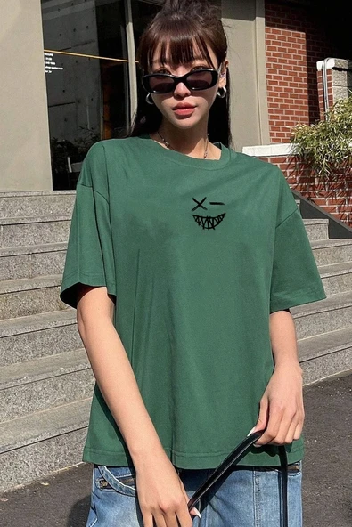 Unisex Cartoon Graphic Baskılı T-shirt