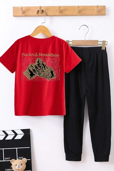 Çocuk Arid Mountain Baskılı Alt - Üst Eşofman Takımı - Resim 5